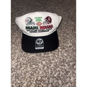Men's '47 White/Black Miami Hurricanes vs. Indiana Hoosiers College Football